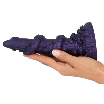 Octopus Prime — Dildo Din silicon Lichid, Ventuză 20.2 cm Mov