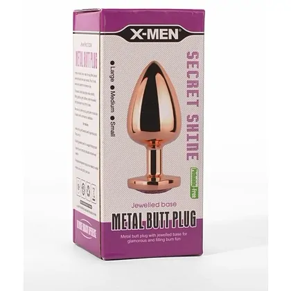 X-Men Secret Shine - Dop Anal Rose Gold Inimă S