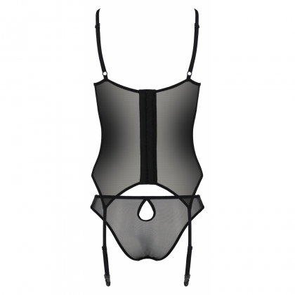 Corset Passion Eco Primulă Negru S-M
