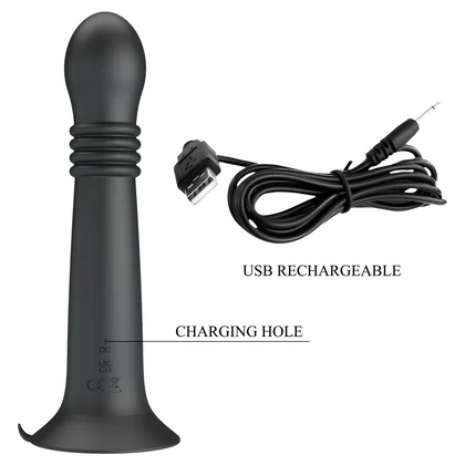 Pretty Love Stellan Vibrator 4 împingeri 4 Rotații Negru