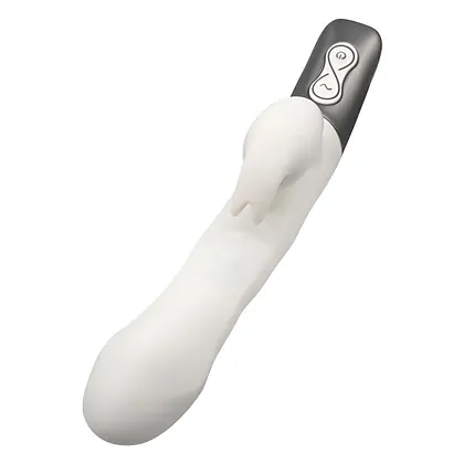 TITANZ 8.5 SILICONE RECHARGEABLE VIBRATOR IN IVORY WHITE