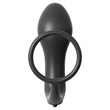 Anal Plug Cu Vibrații Și Inel Negru