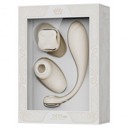 ZALO DEYA Vibrator Purtabil cu Telecomandă și Suctiune Ivory Alb