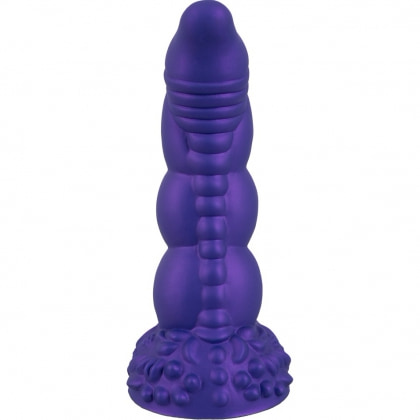 Demonul Dorinței — Dildou siliconic 22,5 cm cu Ventuză Mov