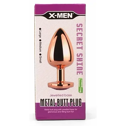 X-Men Secret Shine - Dop Anal Rose Gold Inimă S