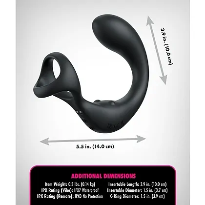 Anal Fantasy Elite Taint Alizer Prostată Perineu 3 Viteze Negru