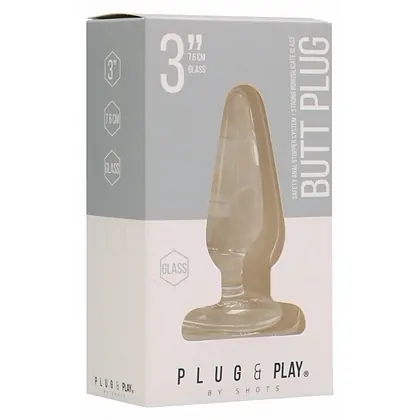 Anal Plug Basic 3 Inch Glass Transparent