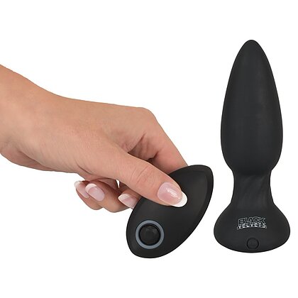 Anal Plug Black Velvets RC Shaking Negru