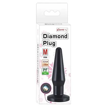 Anal Plug Charmly Diamond Negru