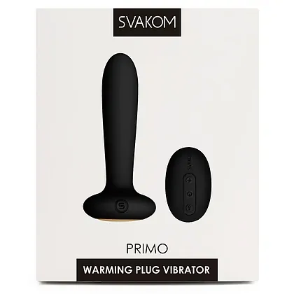 Anal Plug Cu Încălzire Și Telecomandă Svakom Primo Negru