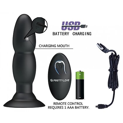 Anal Plug Cu Vibrații Pretty Love Beaded Negru