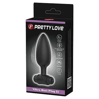 Anal Plug cu Vibrații Pretty Love II Negru