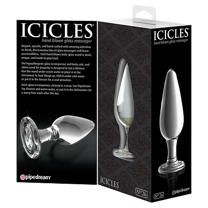 Anal Plug de Sticlă Icicles 26 Transparent