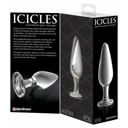 Anal Plug de Sticlă Icicles 26 Transparent