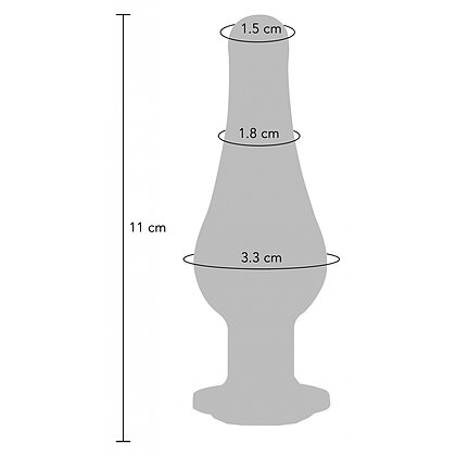 Anal Plug Diamond Bijou Medium Argintiu