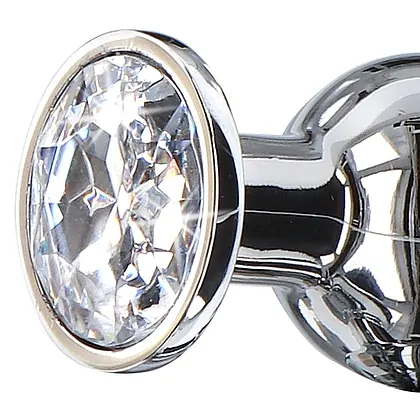 Anal Plug Diamond Bijou Medium Argintiu