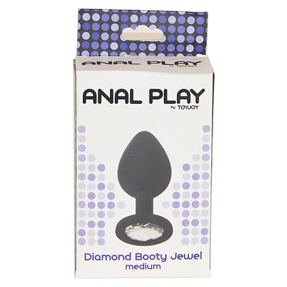 Plug Anal Mediu ToyJoy Bijuterie Negru