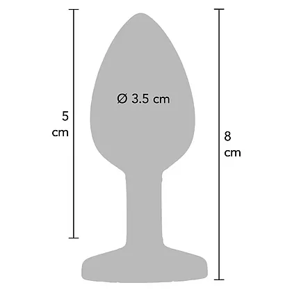 Dop Anal Bijuterie Curcubeu Mediu Negru