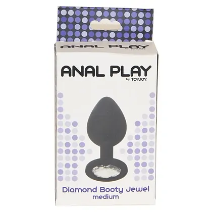 Anal Plug Diamond Jewel Medium Negru