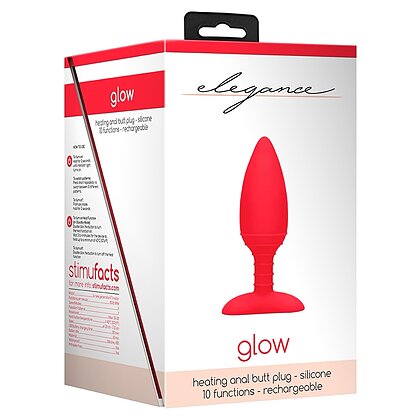 Anal Plug Glow Heating Anal Roșu