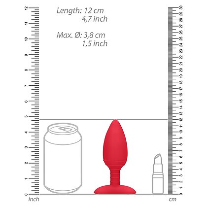 Anal Plug Glow Heating Anal Rosu