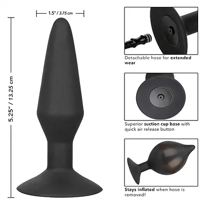 Anal Plug Large Silicone Inflatable Negru