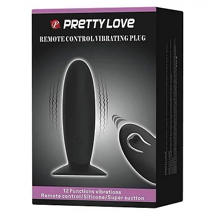 Anal Plug Love Remote Control Vibrating Negru