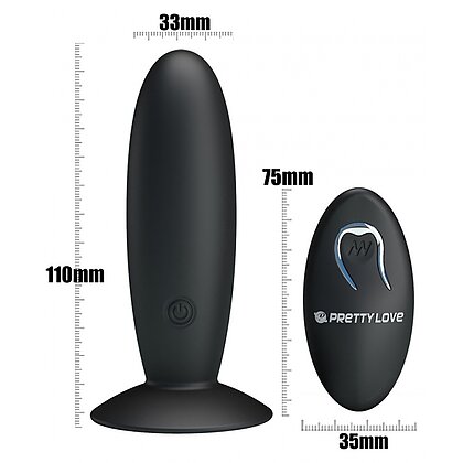 Anal Plug Love Remote Control Vibrating Negru