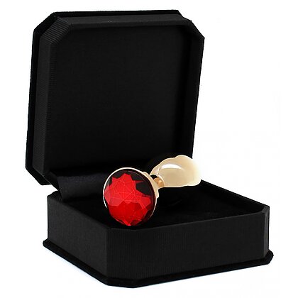 Anal Plug Metal With Crystal Auriu