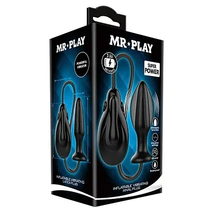 Anal Plug Mr. Play Inflatable Vibrating Negru