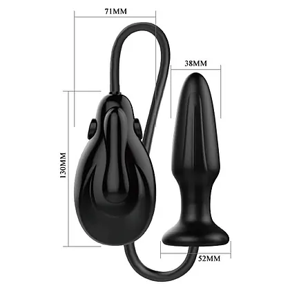 Anal Plug Mr. Play Inflatable Vibrating Negru