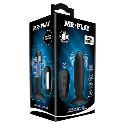 Anal Plug Mr. Play Remote Control Negru