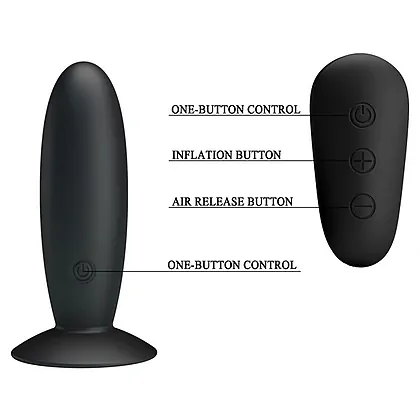 Anal Plug Mr. Play Remote Control Negru