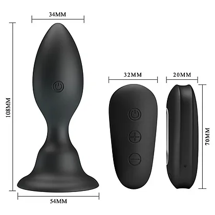 Anal Plug Mr. Play Vibrating Negru