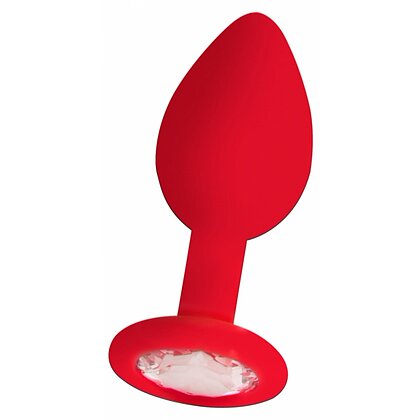 Anal Plug Regular Diamond Rosu