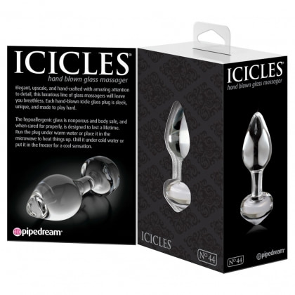 Anal Plug Sticlă Icicles No.44 Transparent