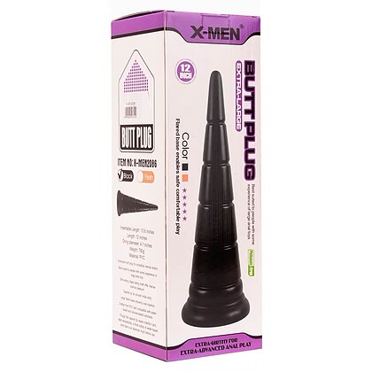 Anal Plug X-MEN 12 inch Negru