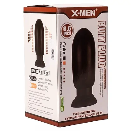 Anal Plug X-MEN 9.6 Inch Huge 1 Negru