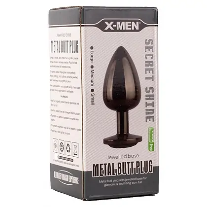 Anal Plug X-MEN Secret Shine M Negru