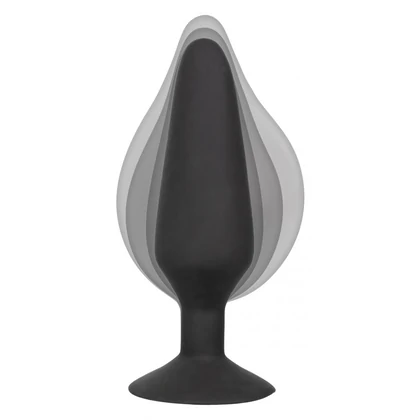 Anal Plug XL Silicone Inflatable 16cm Negru