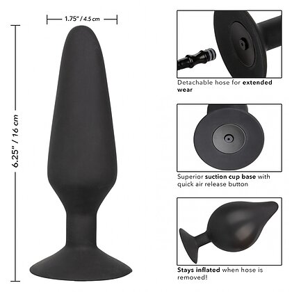 Anal Plug XL Silicone Inflatable Negru