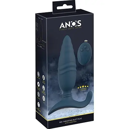ANOS Plug Anal RC — 10 Moduri Vibrație, 10 Viteze împingere Albastru