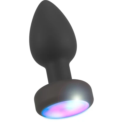 Anos Plug Anal RC cu LED Flash - 7 Moduri, Reîncărcabil Negru