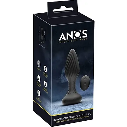 ANOS Plug Anal Rotativ 10 Moduri, Perle Rotative, USB Reîncărcabil