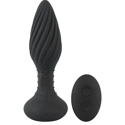 ANOS Plug Anal Rotativ 10 Moduri, Perle Rotative, USB Reîncărcabil Negru