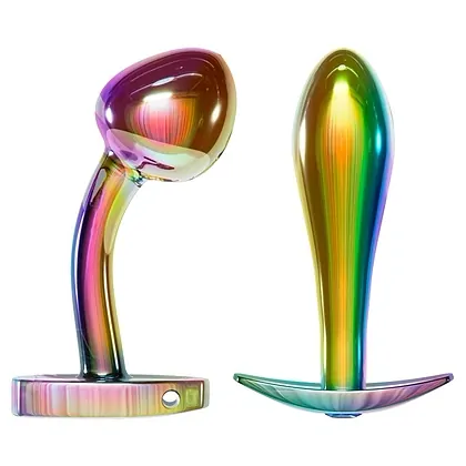 ANOS Set 2 Pluguri Anale Metalice curcubeu, Greutate Optimă Multicolor