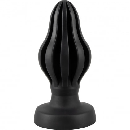 ANOS Super Soft Plug Anal 7 cm — Ventuză, Fixare Hands-free Negru