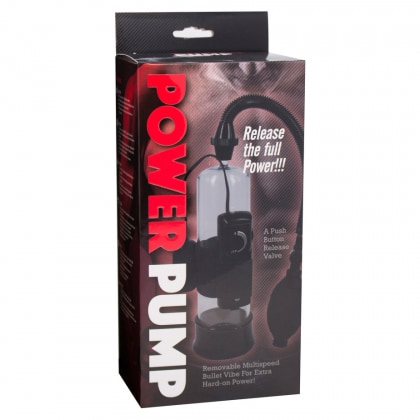 Pompă Penis Power Pump cu Vibrații pentru Mărire Negru