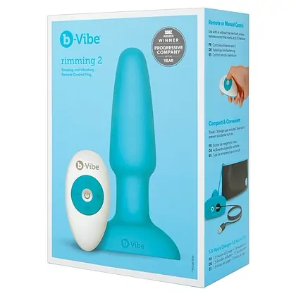 B-Vibe Vibrating Plug Albastru