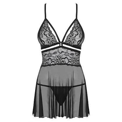 Babydoll Obsessive 838-BAB Negru S-M